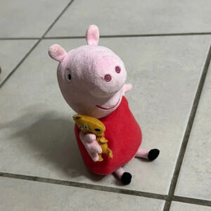 Peppa Pig TY Kids Pink Beanie Plush Stuffed Animal Toy‎